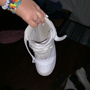 White Nile Air Force 1 high tops